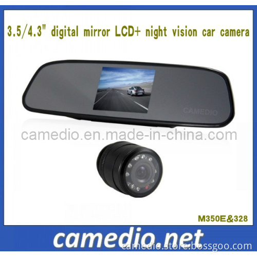 3.5inch Car Backup System (3.5" digital mirror LCD+night vision car camera)